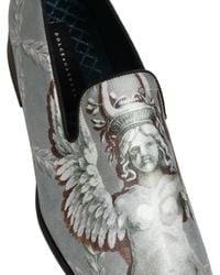 Dolce & Gabbana - Baroque Angel Velvet Loafers Shoes Leather - Lyst
