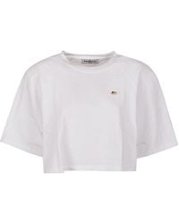 Fiorucci - Angel Patch Cropped Padded T-Shirt - Lyst