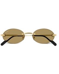 Cartier - Rimless Oval-Frame Sunglasses - Lyst