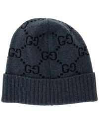 Gucci - Beanie Gg Jacquard Cashmere Hat - Lyst
