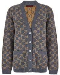 Gucci - Reversible Jacquard-Knit Wool-Blend Cardigan - Lyst