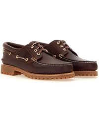 Timberland - Leather Boat Moccasin Lace-Up Shoes - Lyst