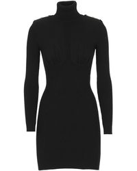 Elisabetta Franchi - Knitted Mini Dress - Lyst