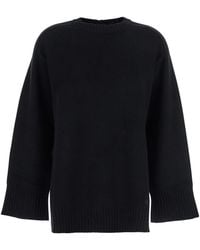 Loulou de Saison - Crew Neck Sweater With Knitted Design - Lyst