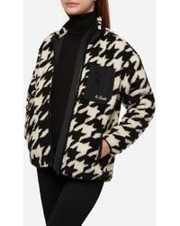 Mc2 Saint Barth - Teddy-Fleece Jacket Keystone With Pied De Poule Print - Lyst