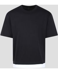 Neil Barrett - Slim Dropped Shoulder Bicolor T-Shirt - Lyst