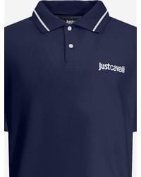 Just Cavalli - Polo Shirt Two-Tone Collar Cotton - Lyst
