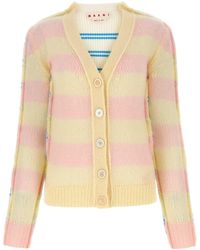 Marni - Embroidered Mohair Blend And Wool Blend Cardigan - Lyst