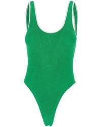 Hunza G - Faye One-Piece Swimsuit With Contrast Edges - Lyst
