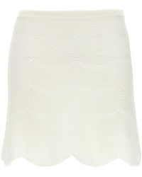 Tom Ford - Crochet Mini Skirt Cotton - Lyst