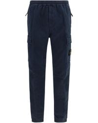 Stone Island - Cargo Pants With Elasticated Cuffs Cotton; Elastane - Lyst