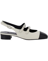 CAREL PARIS - Abricot Slingback Mary Janes With Contrasting Toe - Lyst