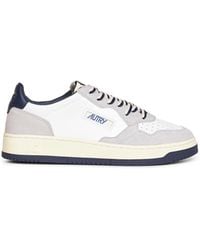 Autry - Leather And Vapor Suede Medalist Low Sneakers - Lyst