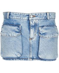 ICON DENIM - Multi-Pocket Denim Skirt - Lyst