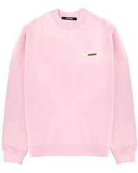 Jacquemus - Grosgrain Logo Sweatshirt Cotton Sweatshirts - Lyst