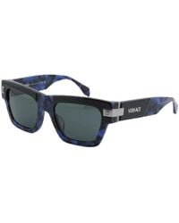 Versace - Sunglasses Rectangle Full Rim, Havana Frame And Dark Lens Ve4464F545887 - Lyst