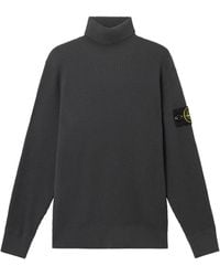 Stone Island - Certified Virgin Wool Turtleneck Sweater - Lyst