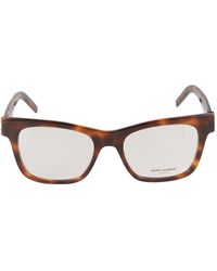 Saint Laurent - Ysl Hinge Square Frame Glasses - Lyst