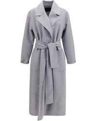Fabiana Filippi - Belted Double Wool Coat - Lyst