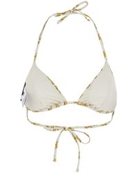 Versace - Bikini Top With Chain Print - Lyst