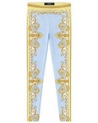Versace - Leggings Baroque Print Polyamide Elastane Trousers - Lyst
