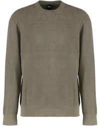 BOSS - Sweater With Velvet Ribbing Viscose Sweatshirts - Lyst