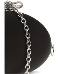Self-Portrait - Satin Oval Clutch Bag Polyester - Lyst