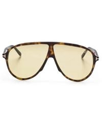 Tom Ford - Tom Ford Eyewear Tf1211 Tortoiseshell Aviator Sunglasses - Lyst