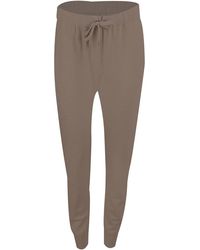 Brunello Cucinelli - Taupe Wool Jogger Trousers - Lyst