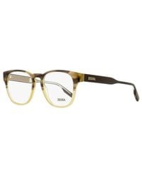 ZEGNA - Keyhole Square Eyeglasses Ez5261 050 Melange- 51Mm Melange/ Plastic (Acetate) - Lyst
