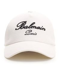 Balmain - Signature Embroidered Cap - Lyst