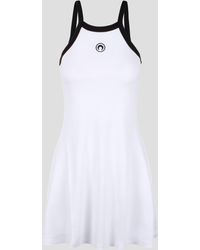 Marine Serre - Organic Cotton Rib Flared Dress - Lyst