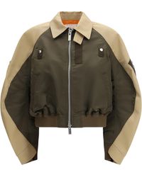 Sacai - Cotton And Nylon Bomber Jacke - Lyst