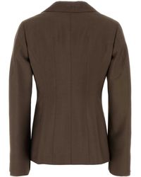 Fendi - Mud Wool Blend Blazer - Lyst