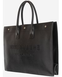 Saint Laurent - Rive Gauche Large Tote Bag Leather Calfskin Handbags - Lyst