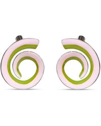 Marni - Soft Enameled Metal Spiral Earrings - Lyst