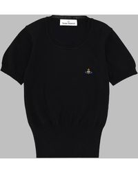 Vivienne Westwood - Fitted Short-Sleeve Cotton-Cashmere Top - Lyst