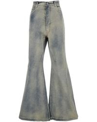 Rick Owens - 'Bolan' Light Jeans With Wide-Flared Leg And Faded Effect - Lyst