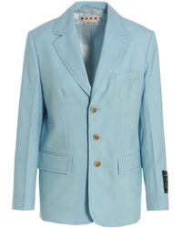 Marni - Single-Breasted Blazer Jacket - Lyst