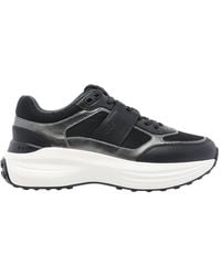 Tod's - Leather And Technical Fabric Sneakers - Lyst