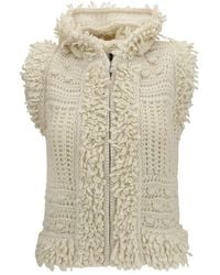 Fendi - White Wool Oves Aries Sleeveless Jacket - Lyst