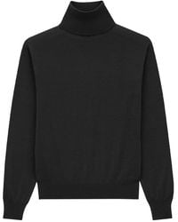 Saint Laurent - Cashmere, Wool And Silk Turtleneck Pullover Jumpers - Lyst