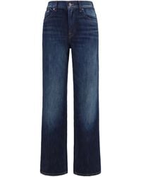 7FOR - Straight-Leg Vintage Wash Jeans Cotton; Elastane - Lyst