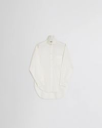Phoebe Philo - Chemise Classique Oversize En Poplin De Coton Ivoire Shirt - Lyst