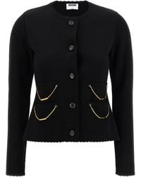 Moschino - Chain Cardigan With Laced Hem - Lyst