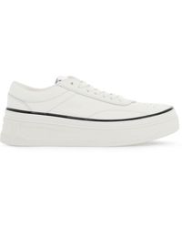 Jil Sander - Low Profile Leather Sneakers For - Lyst