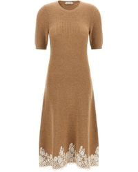 Alberta Ferretti - Lace Hem Dress - Lyst