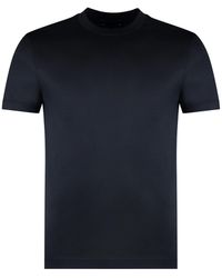 Emporio Armani - Blend Cotton Crewneck T-Shirt - Lyst