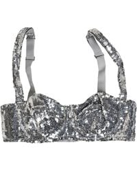 Dolce & Gabbana - Sequined Nyon Balconnet Bra Underwear Nylon Clothing - Lyst