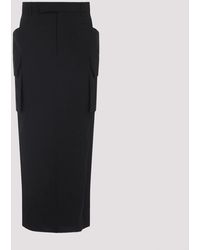 Rick Owens - Firbanks Virgin Wool Midi Skirt - Lyst